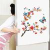 Flower Wall Stickers, Self-adhesive Butterfly Toilet Sticker Peel And Stick, Floral Leaf Decor Art DIY Wall Decals Wallpaper Supplies For Refrigerator
