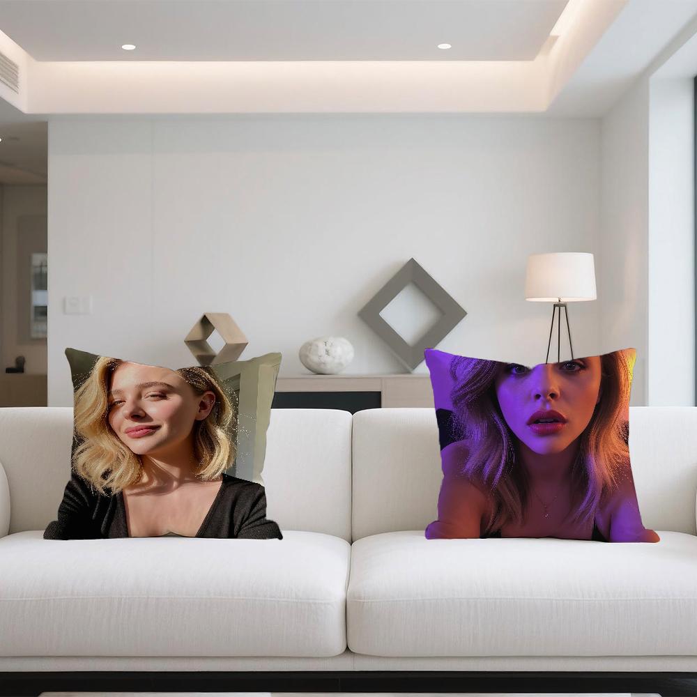 cushion cover For C-Chloe Sofa Moretz G-Grace Car Office Cafe Actor Soft And Comfortable Double-Sided Printing Pillow Cover