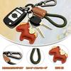 [BOJIDO] Horse Keychain Carabiner 1 Piece Leather Horse Charm Key