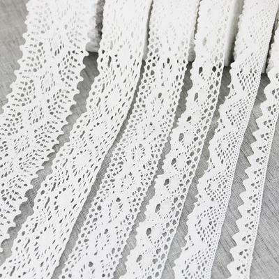 5 Meters/roll White Cotton Embroidered Lace Net Fabric Trim DIY Sewing Handmade Craft Ribbon Materials
