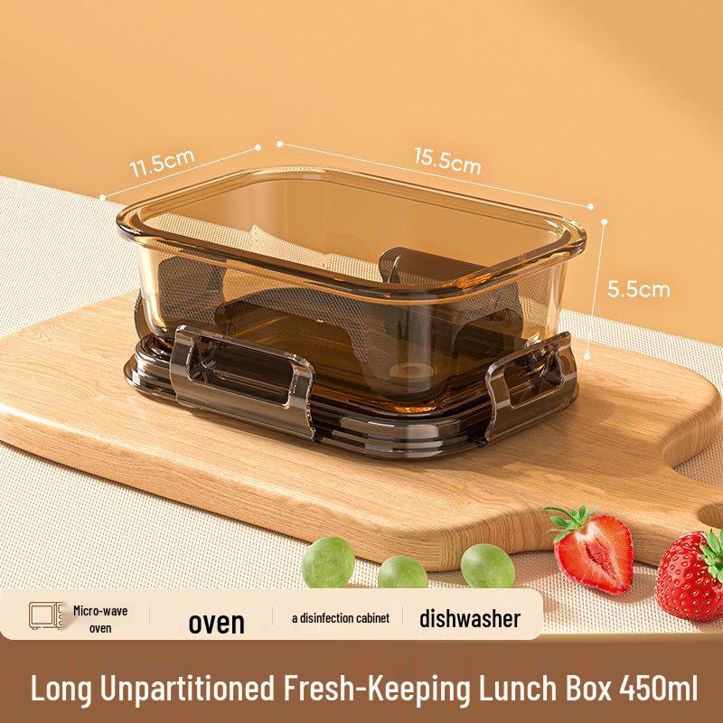 

Microwave Safe Amber Glass Bento Box 450ML