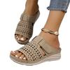 Summer Open Toe Flat Sandals For Women With Thick Sole And Pu Material
