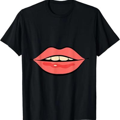 Ladies Lips Mouth Kiss T-Shirt