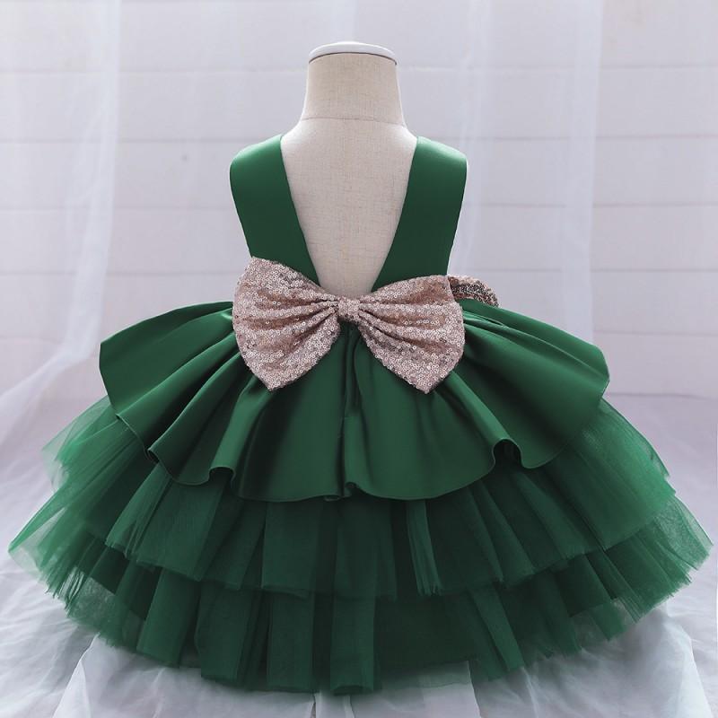 Baby Girls Princess Dress Toddler Birthday Wedding Lace Gown Formal Party Kids