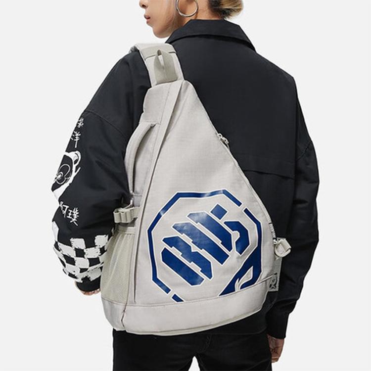 New LiNing Polyester Sports Bag, Shoulder Bag, Crossbody Bag, Sling Bag Regular Unisex White ABDT097-2