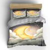 Sleeping Moon and Stars Bedding Bedding Duvet Cover Set Duvet Cover Pillowcases (1 * Duvet Cover 2 * Pillowcases, Without Duvet Insert)