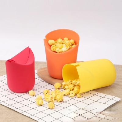 Silicone Popcorn Bucket Foldable DIY Microwave Popcorn Maker Fruit  Tray Popcorn Box Kitchen Accessories