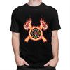Custom Male Firefighter Cross T Shirts ShortSleeve Cotton Tshirt Leisure Fire Rescue Fireman Tee Loose Fit Clothing