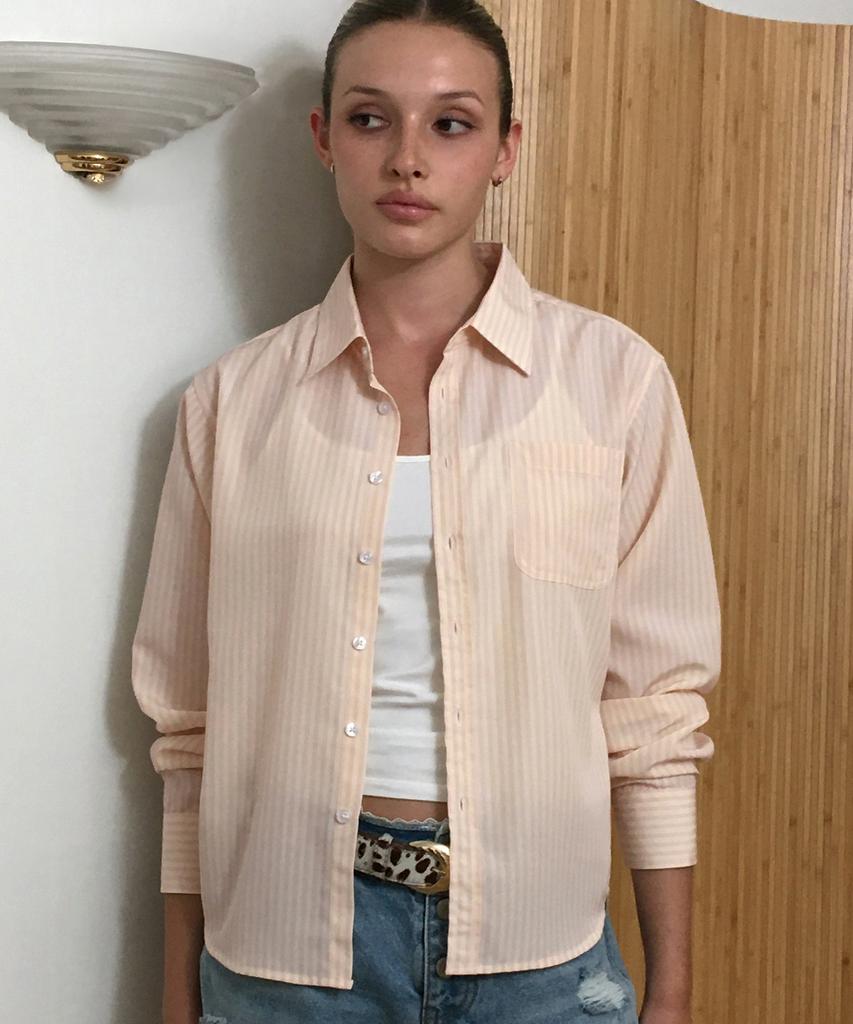 BITTERCELLS Standard Lauren Striped Shirt - Pink