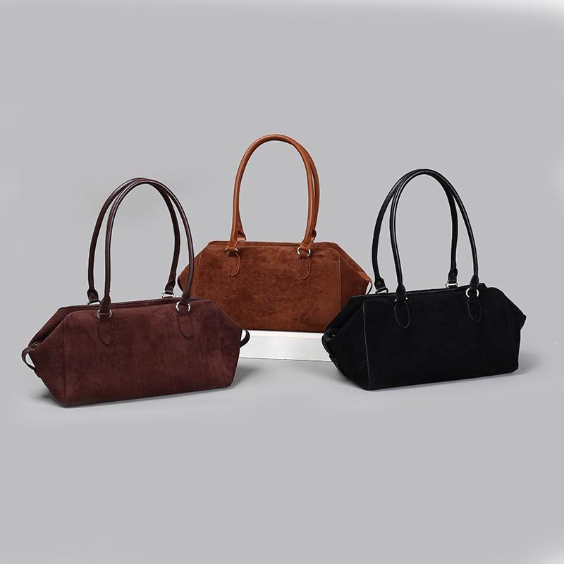 Vintage Matte Suede Texture Crossbody Bag Women Minimalist Shoulder Handbag Daily Commute Stylish Small Purse