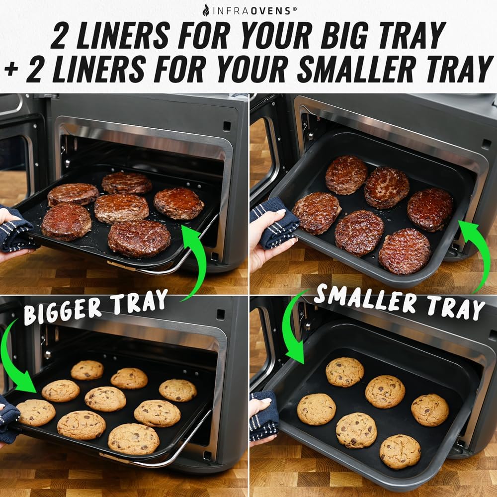 INFRAOVENS Reble Liners for Ninja Combi All-in-One Multicooker Oven & Air Fryer 14-in-1 SFP 701, Nonstick Accessories to Protect Baskets and Trays,