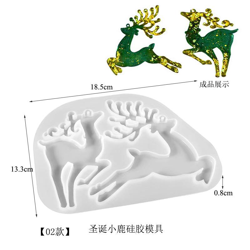 

Форма для изготовления хрустальной эпоксидной смолы своими руками, Рождественский брелок в виде оленя, листинг силиконовой формы