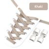 1 Pair Flat Shoelaces Metal Buckle Lock Elastic Shoe Laces Without Ties Sports Enthusiasts Lazy Shoes Lace Accessories