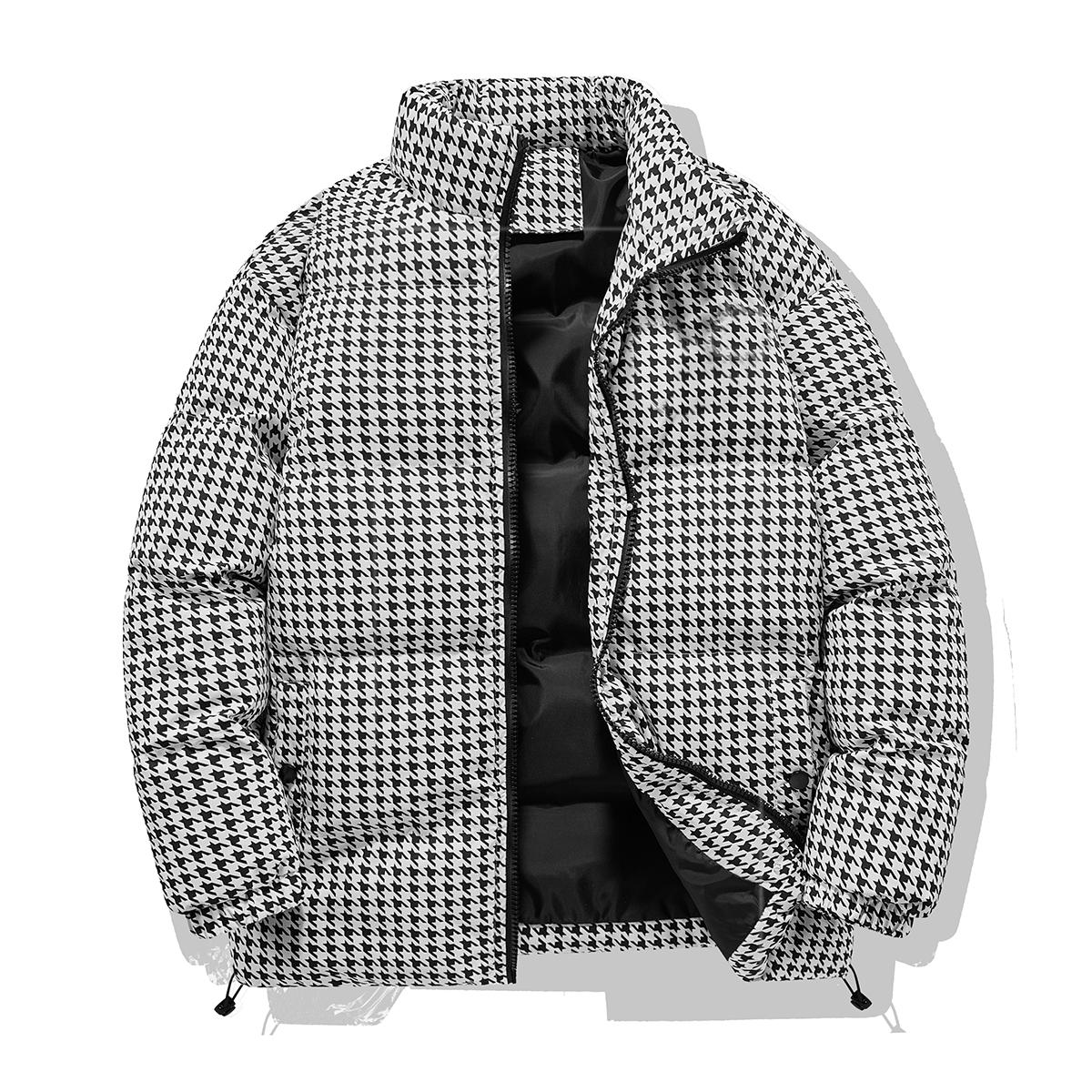 

Autumn and Winter Checkered Cotton Clothes, Autumn and Winter Styles, Thick Couple Cotton Jacket S