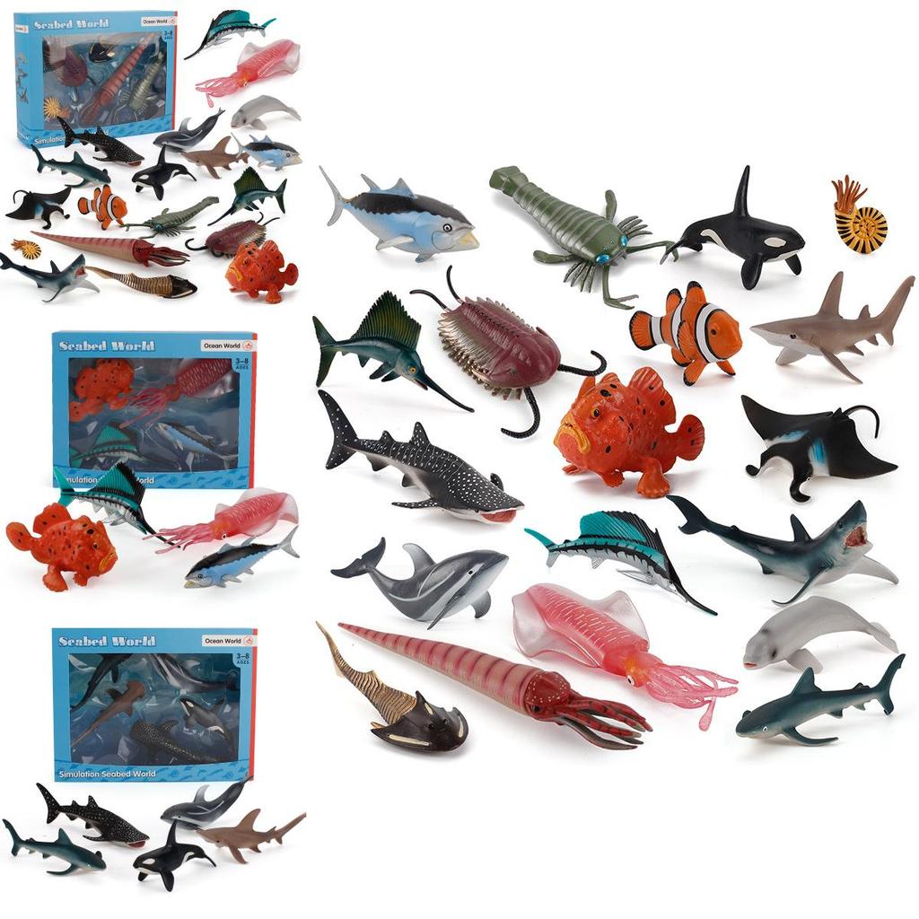 Ocean Creatures Pvc Collectible Figurines For Aquarium Decor Gift For Children