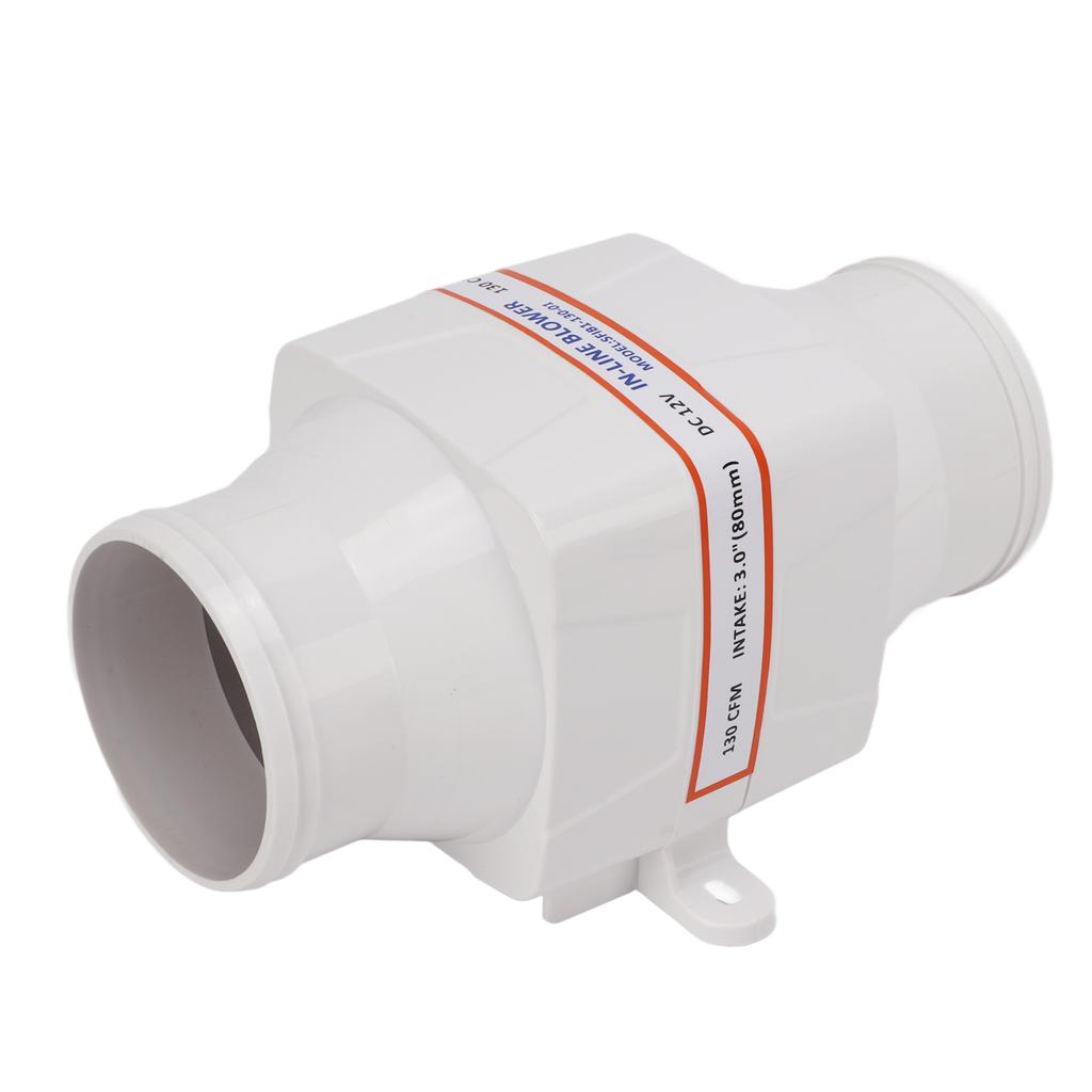 3 zoll 12V 130CFM In Linie Gebläse Elektrische Wasserdichte Marine Bilge Luft Gebläse mit 4 Klinge Fan für