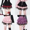 Harajuku Y2k Lolita Styl Mini Sukně Dámská Korejská Móda Vysoký Pas Volánky Dortové Sukně Japonská Kawaii Skládaná JK Krátké Sukně