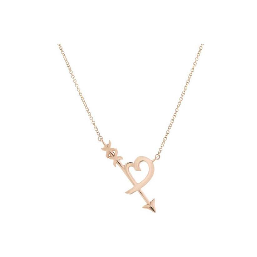 Tiffany & Cie. Paloma Picasso Cœur & Flèche Petit Collier en Or Rose 18 Carats Collier Femme 36343192