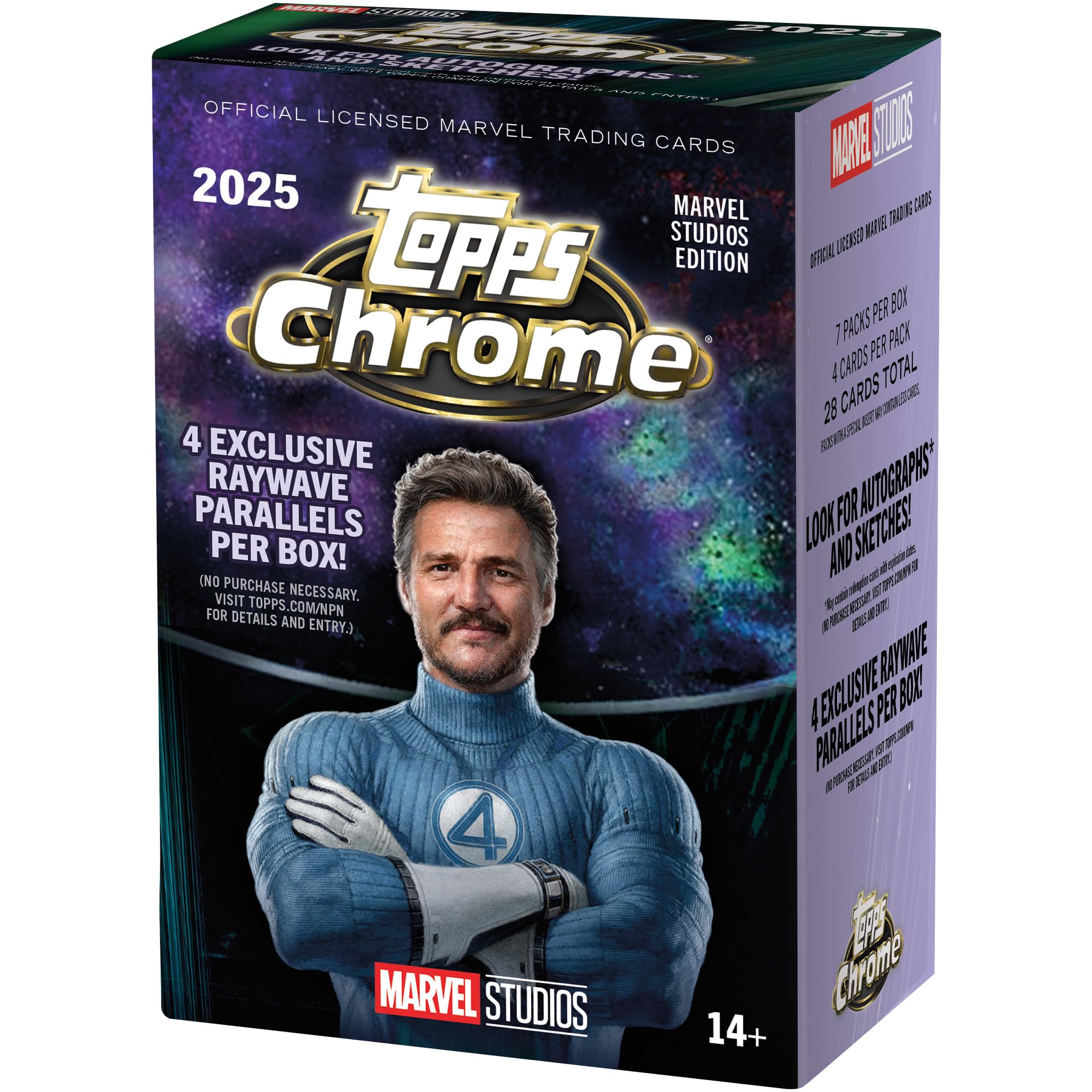 2025 Topps Marvel Studios Chrome Запечатанная на заводе Ценность - - Коробка.