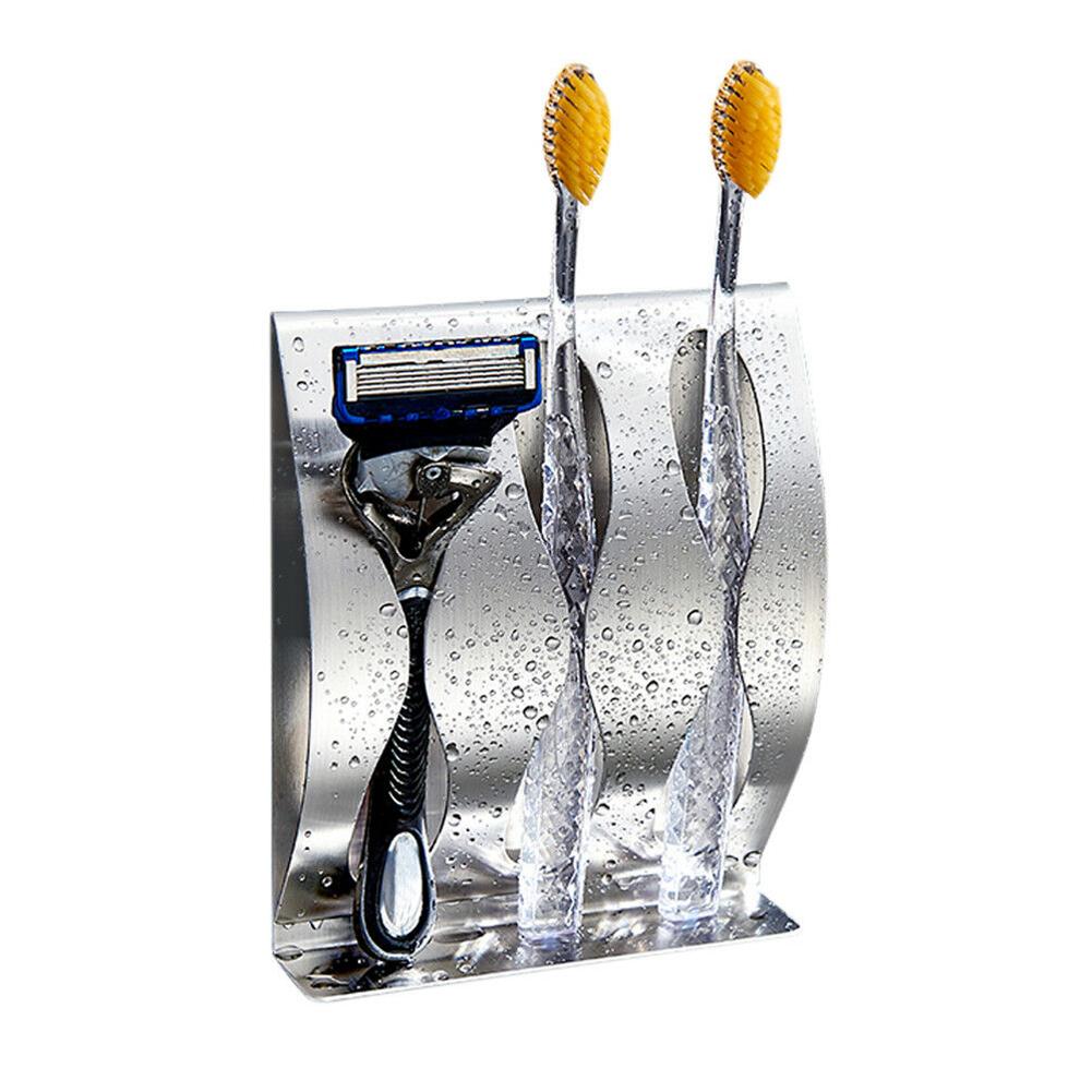 Rust proof Wall Mounted Stainless Steel Toothbrush Holder Easy to Clean
