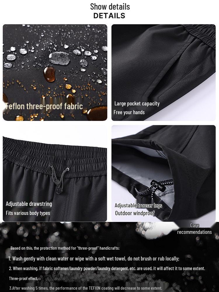 Pantaloni da Sci Soft Shell Impermeabili Antivento Unisex per Primavera/Autunno - Gamba Dritta Alpinismo Outdoor