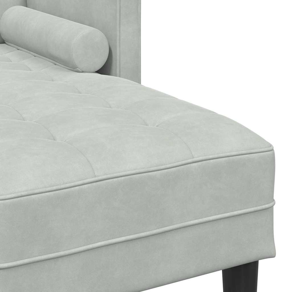 2 Piece Sofa Set with Cushions Light Grey Polyester