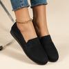 Large Size Single Shoes Women's Autumn New Fly-woven Mesh Surface Shallow Mouth One Pedal Lazy Flat Bottom Casual Women's Shoes