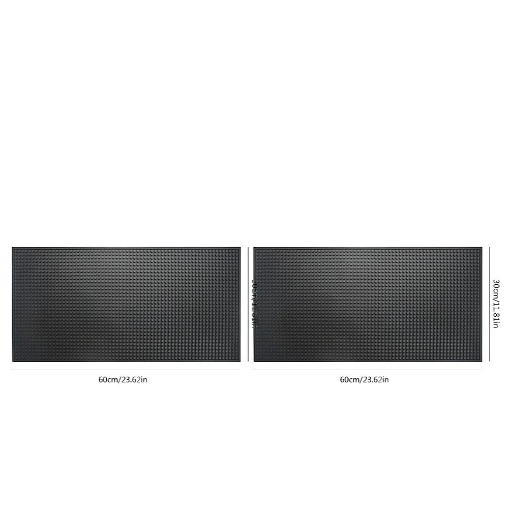 Bar Mat Rubber Coffee Bar Mats Anti-slip PVC Cup Mat Waterproof Heat Resistant Drain Mat for Bar Cafe Barista Cocktail Bartender