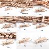 50pz Mini Mollette in Legno Pinze per Foto Carta Mollette Stendibiancheria Accessori Decorazione Casa Matrimonio Festa
