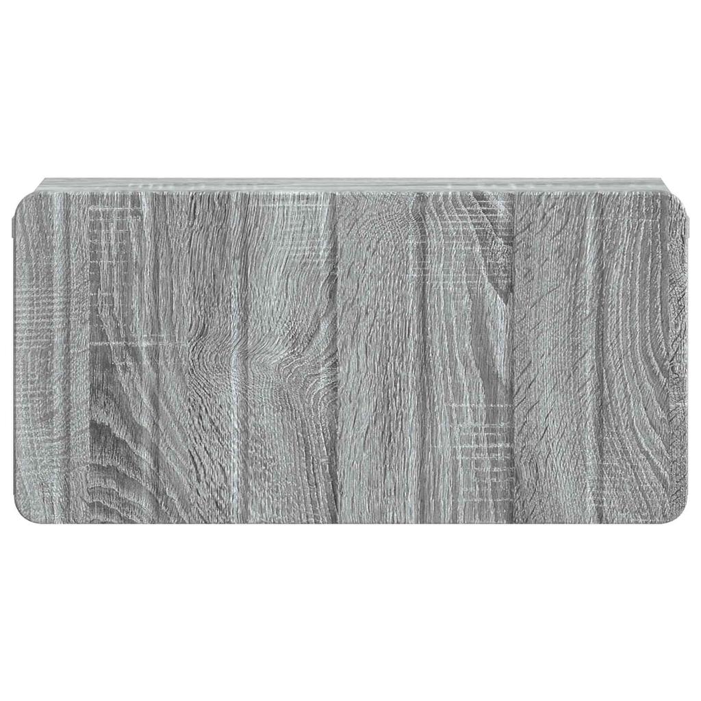 Wall Mounted Nightstand Grey Sonoma 49 x 34.5 x 24 cm