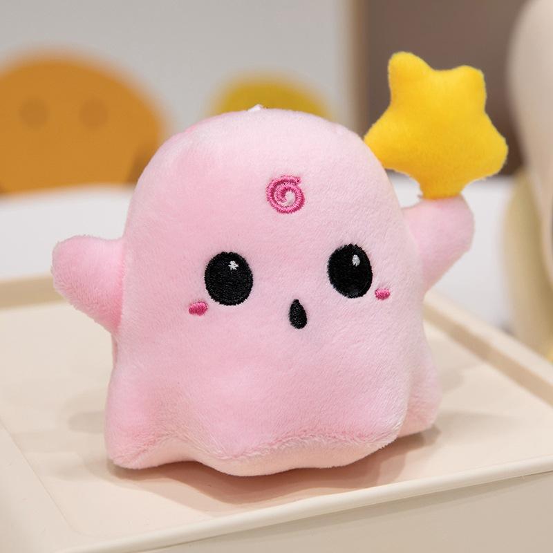 

Plush Little Ghost Toy Doll Bag Hanging Accessories Keychain Colors Multiple розовый