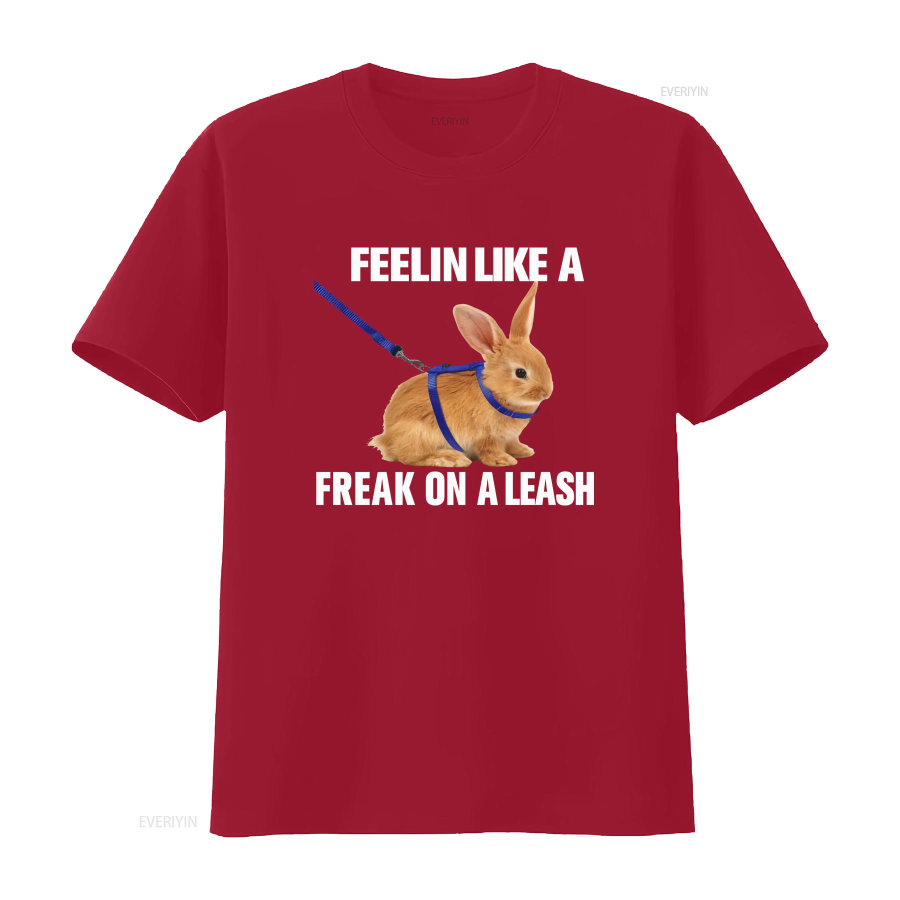 Meme T Shirt Feelin Like a Freak on Leash Funny Korn Parody vintage Washed Stylish Top For Everyday Wear Stretched graphic S