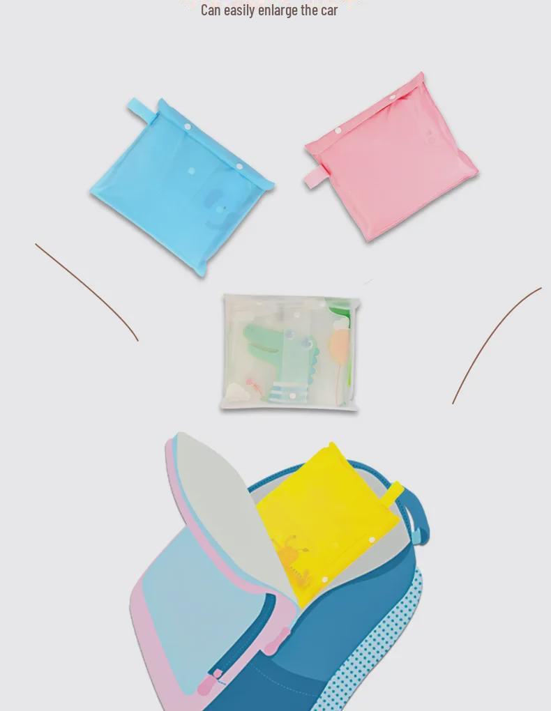 Kids' Waterproof EVA Raincoat with Large Brim and Backpack Space for Boys and Girls