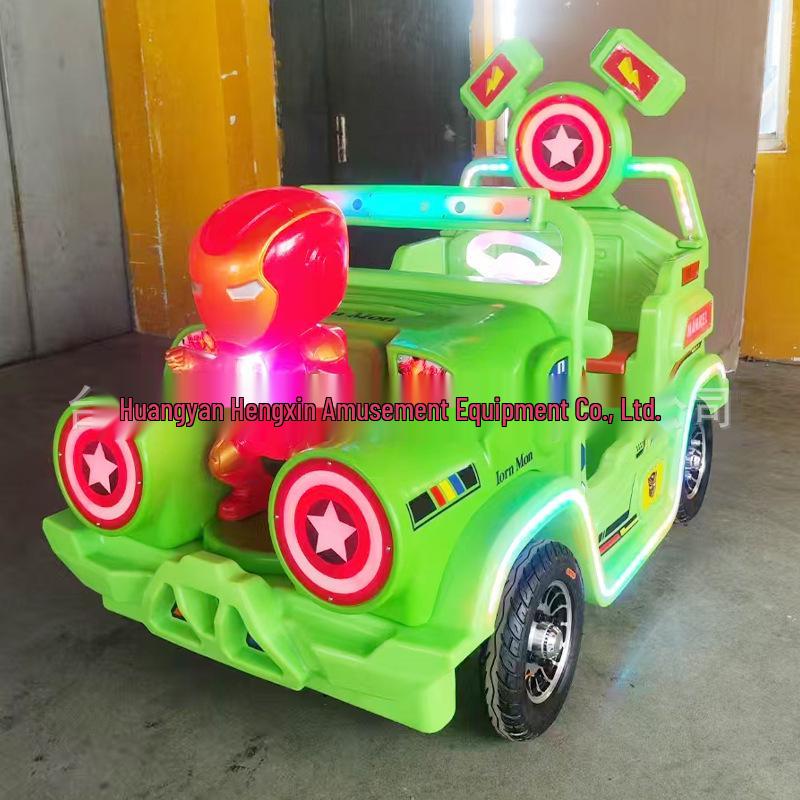 Children's & Adults' Luminous Electric Scooter with Seat - Outdoor Double Bumper Amusement Vehicle
