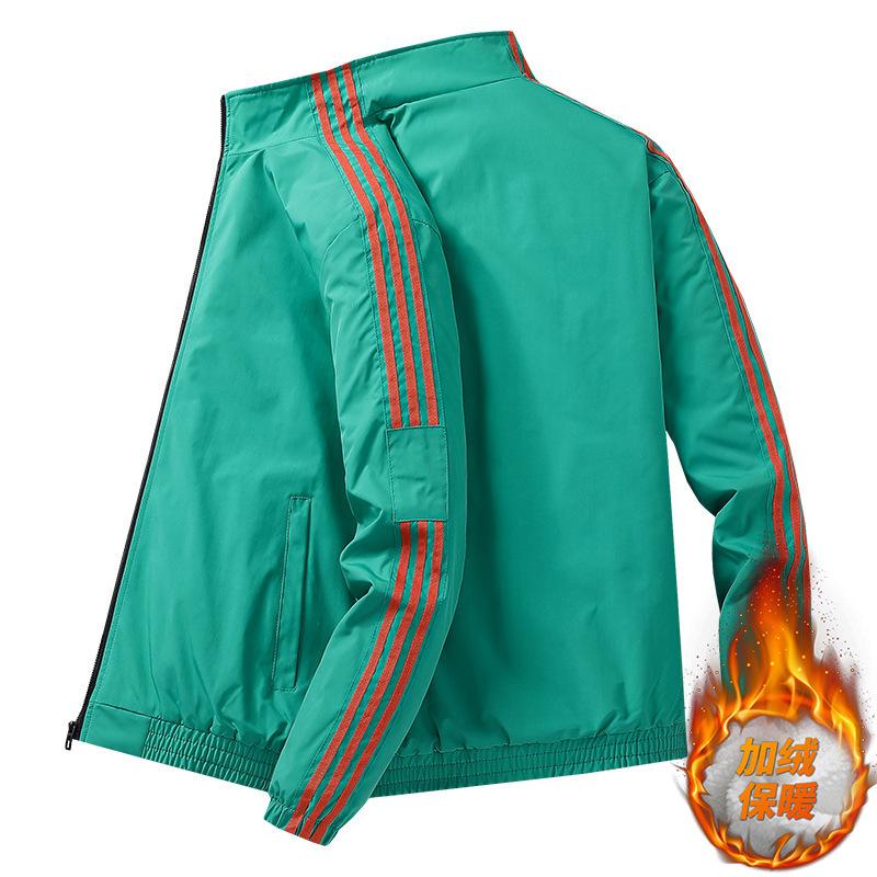 Three-striped jacket men's sports jacket casual windproof stand-up collar loose jacket versatile top