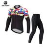 XINTOWN Mens Cycling Long Jersey Set Blue Emperor Road Bike Racing Suit Breathable
