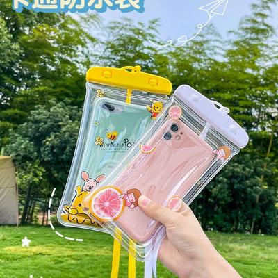 Waterproof Touchscreen Phone Pouch for Swimming and Rafting - Self-Sealing Transparent Case