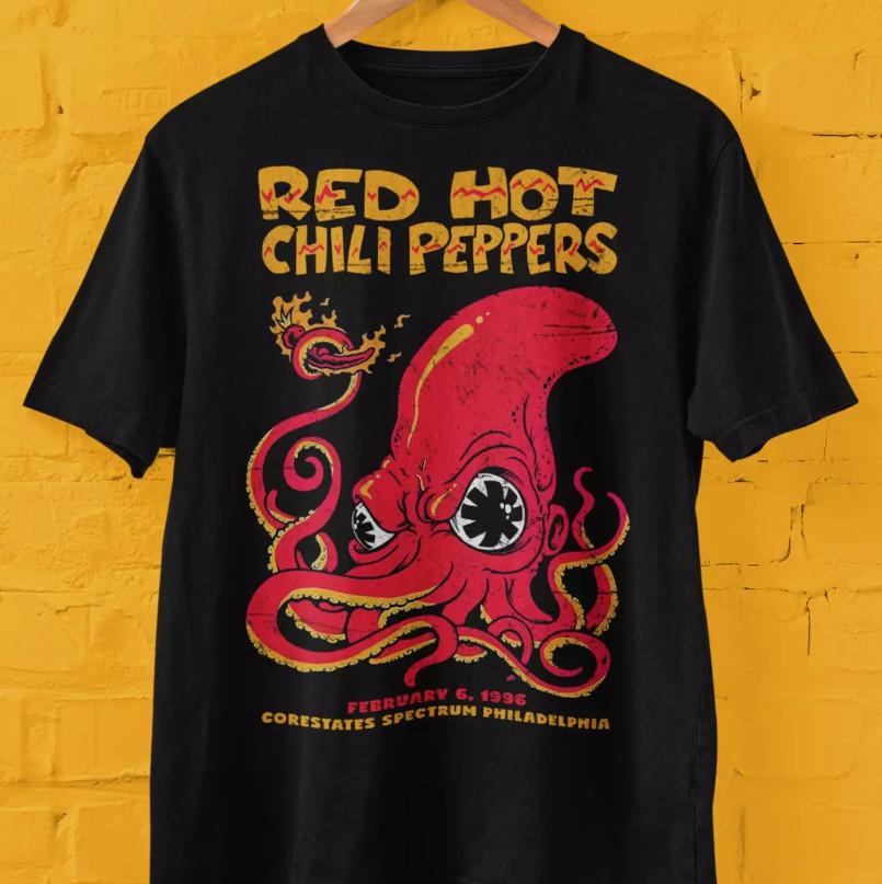 New Red Hot Chili Peppers Rock Music Black T-Shirt Gift Fans