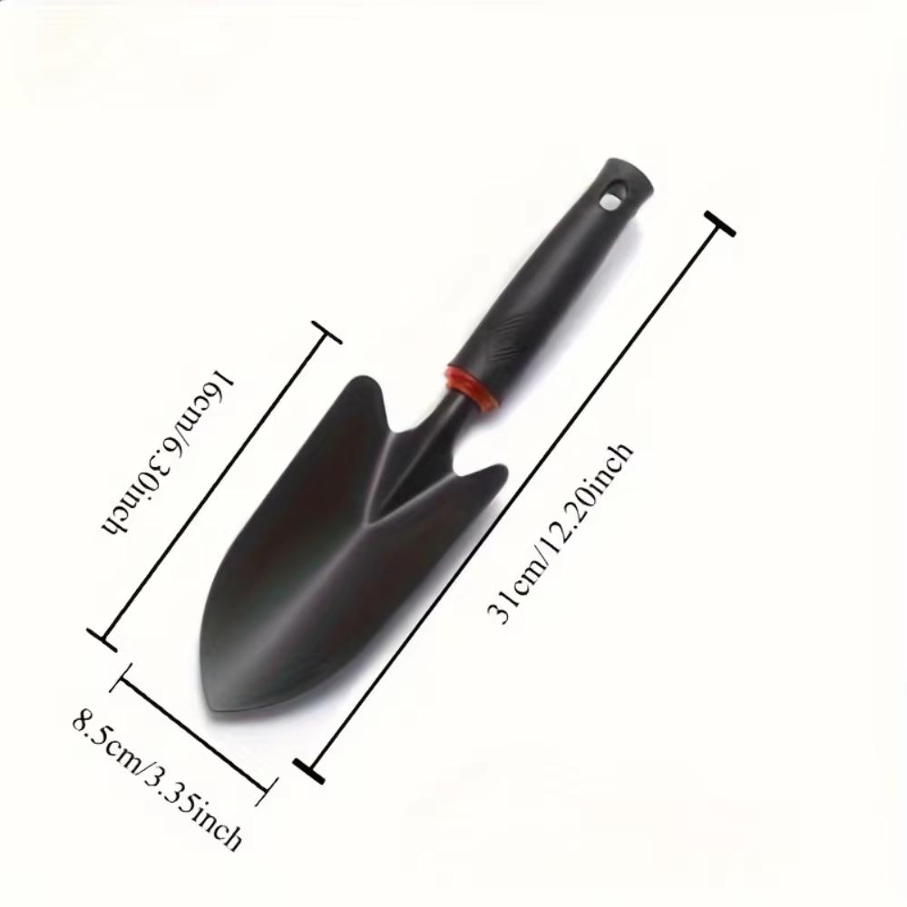 

Metal Blade Garden Trowel Multifunctional Black Handle Small Digging Soil Shovel Planting Flowers Stainless Steel Planting Tool