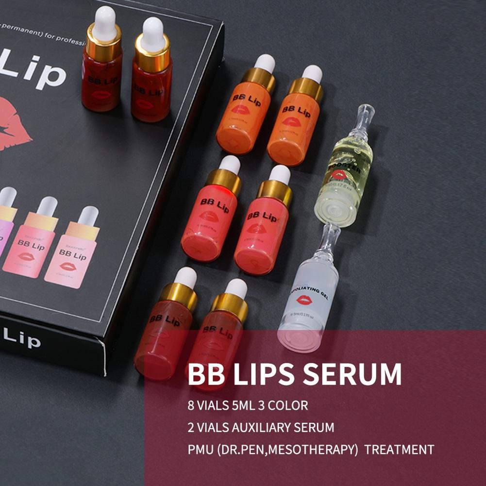 Zestaw serum do ust Bb 5ml*10, wiele kolorów, nawilżający, półtrwały
