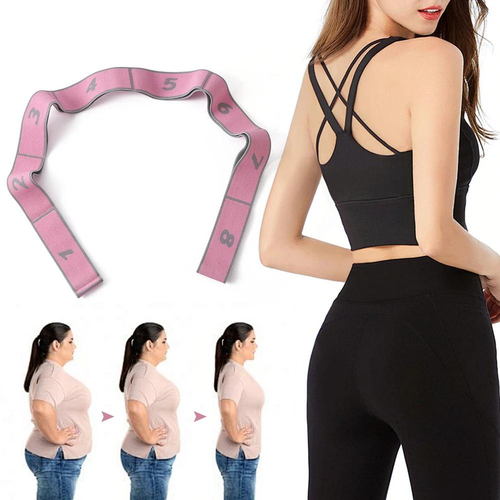 Yoga Pilates Resistance Band with 8 Numbers Stretch Resistance Band Exercise Elastic Band for Stretching and Physical Therapy