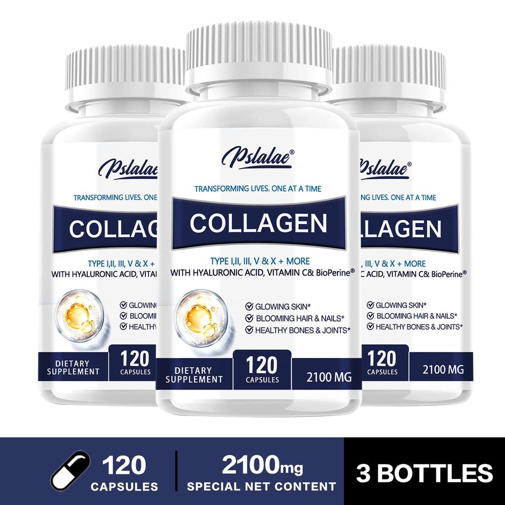 Pslalae Collagen Capsules with Vitamin C Extract – Supports Skin, Hair, and Joint Health – Suitable for Adults