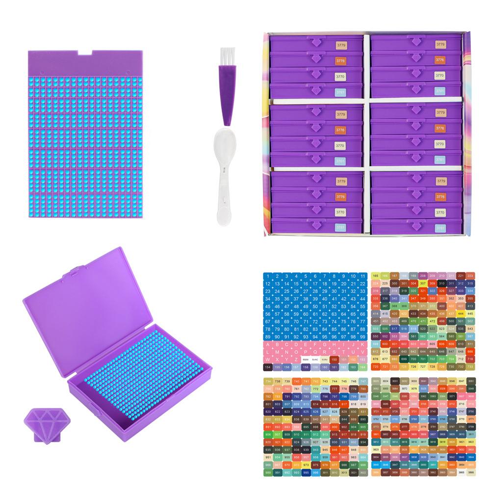 5D DIY Diamond Painting Tray with Spoon & Brush Diamond Painting Tool Tray Diamond Painting Storage Containers Trays for Adults