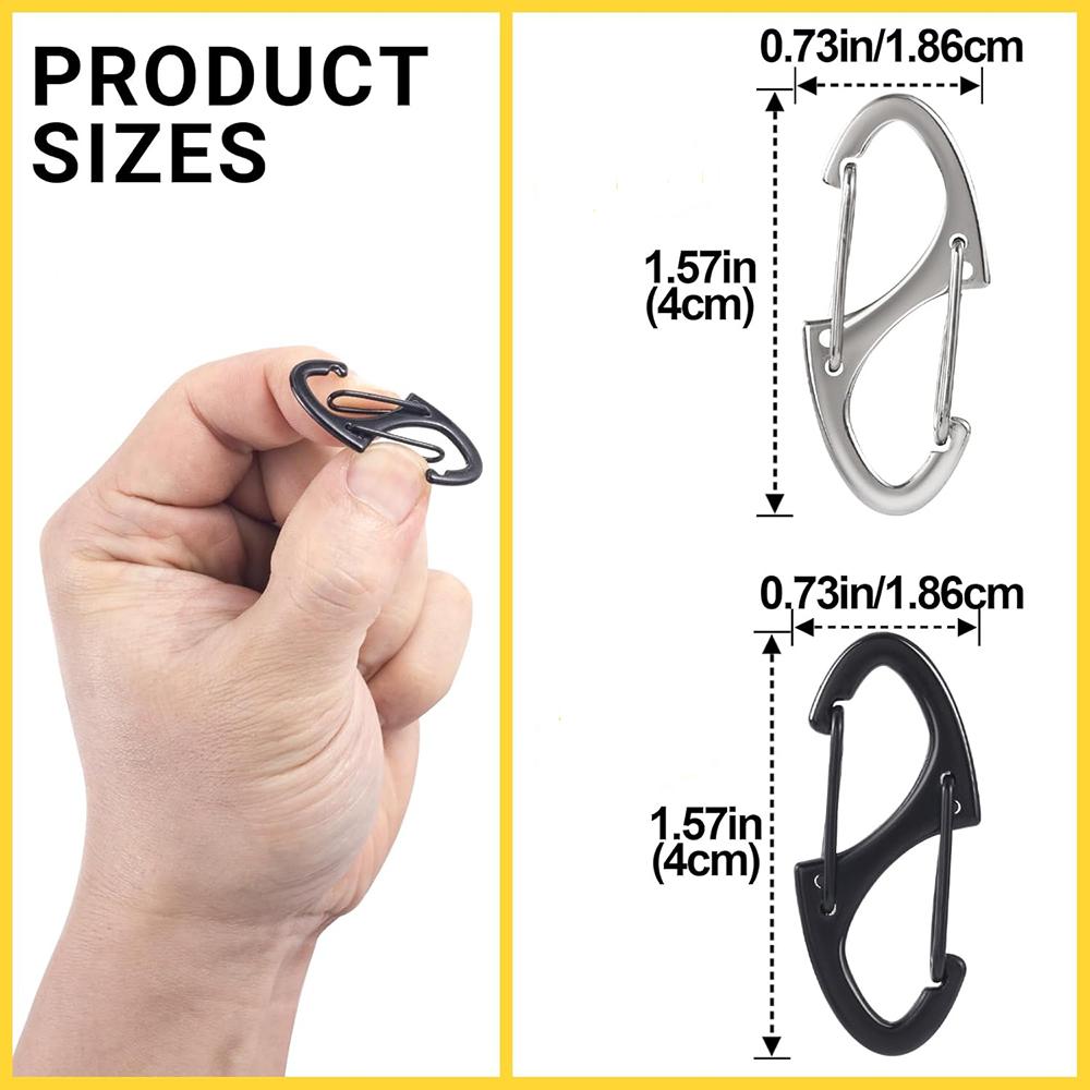 10Pcs Zipper Clip Anti Theft Deterrent Black Dual Opening Safety Zipper Pull Replacement Keep The Zip Closed for Backpacks