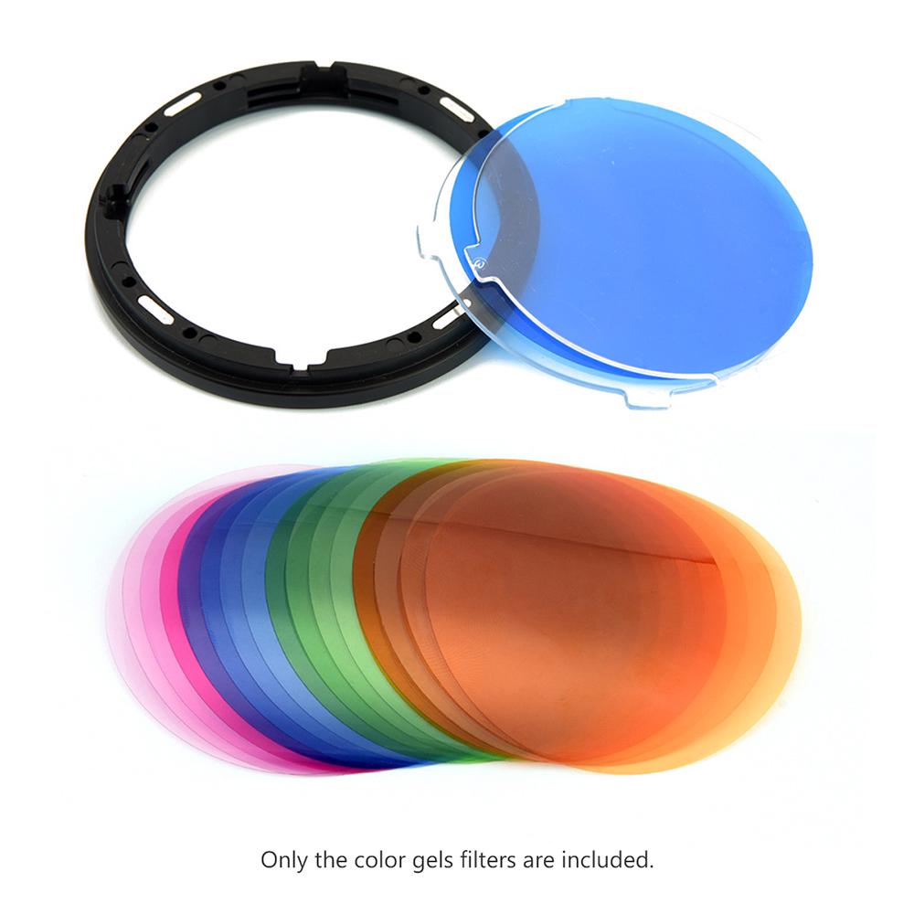 Godox V-11T Color Filters Kit Color Gels Filters 16 Different Colors * 2 for Godox V1 Series Camera