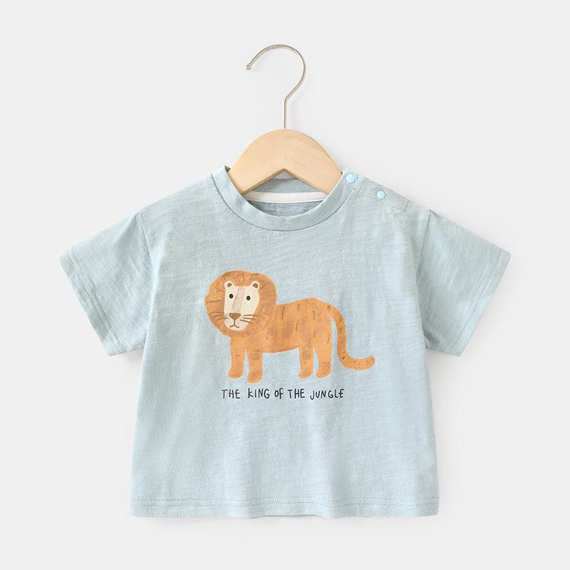 

Одежда для малышей, повседневные футболки с короткими рукавами, летняя одежда для мальчиков и девочек, детские летние топы с половиной рукавов 120cm