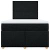 Box Spring Bed with Mattress Black 120 x 200 cm Fabric