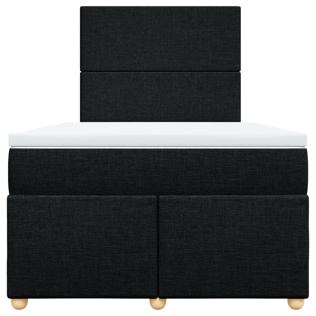 Box Spring Bed with Mattress Black 120 x 200 cm Fabric