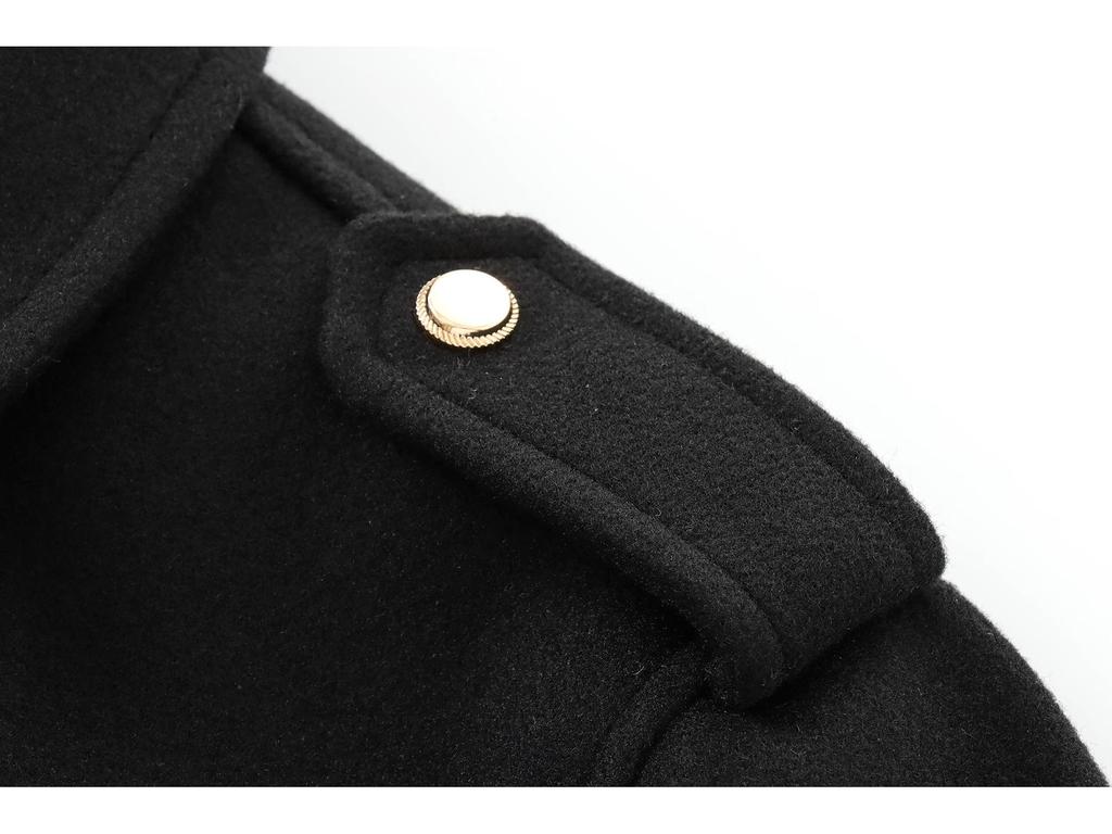 Navy-Style Gold Button High-Waisted Autumn Jacket for Women