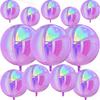 12 Stück schillernde 4D runde Folienballons 22/12/10 Zoll holografische 4D-Folienballons Helium Luft Globos Meerjungfrau Geburtstag Hochzeit Dekoration 5